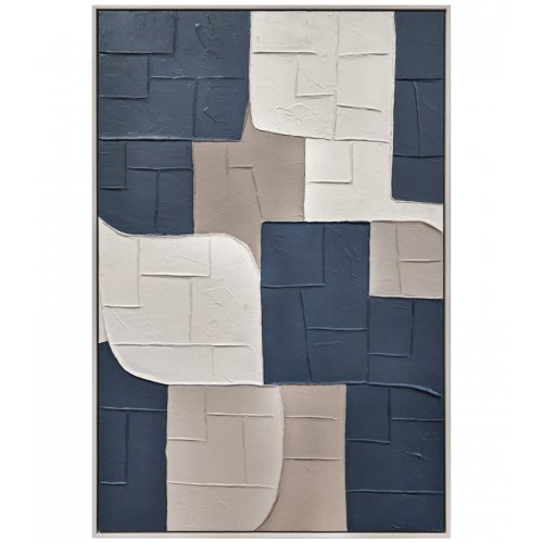 3D wanddecoratie blauwe vlakken