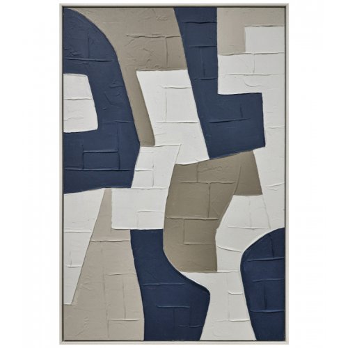 3D wanddecoratie blauwe vormen
